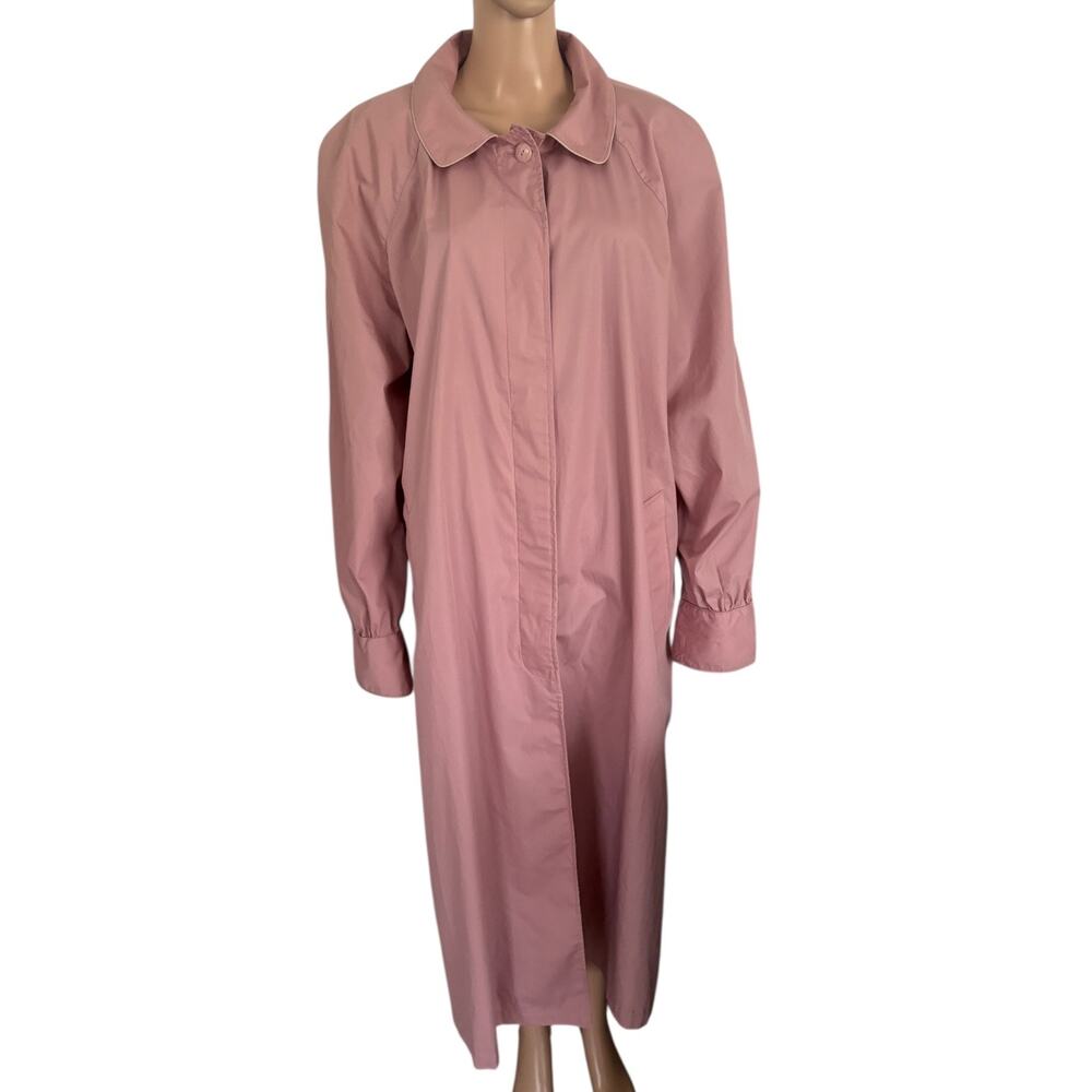 Vintage The Totes Coat Pink Trench Rain Coat Women’s Size 18 Dusty Rose Classic